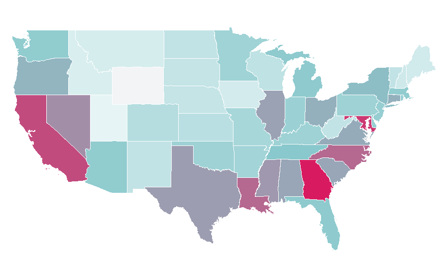 Affinity by region — Lil B, United States