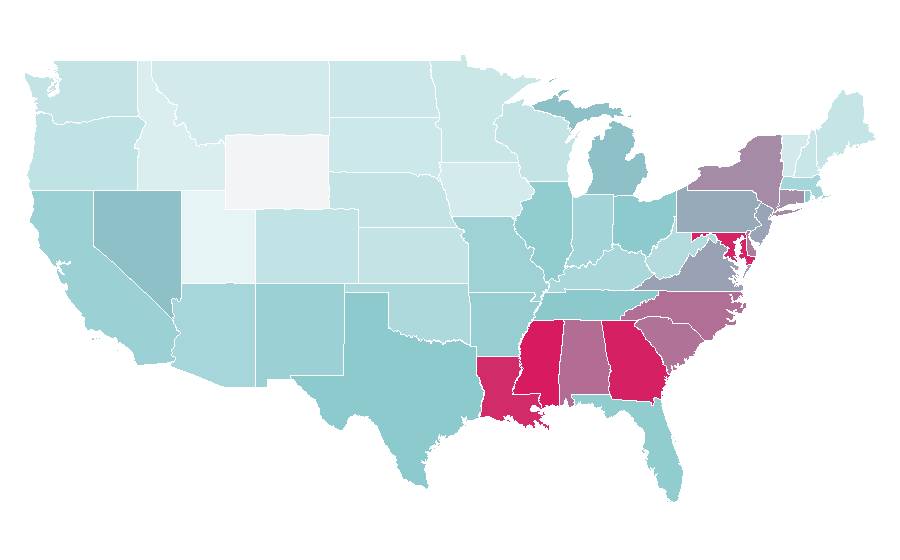 Affinity by region — Lil’ Kim, United States