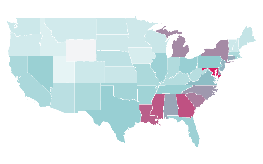 Affinity by region — Lil' Kim, United States