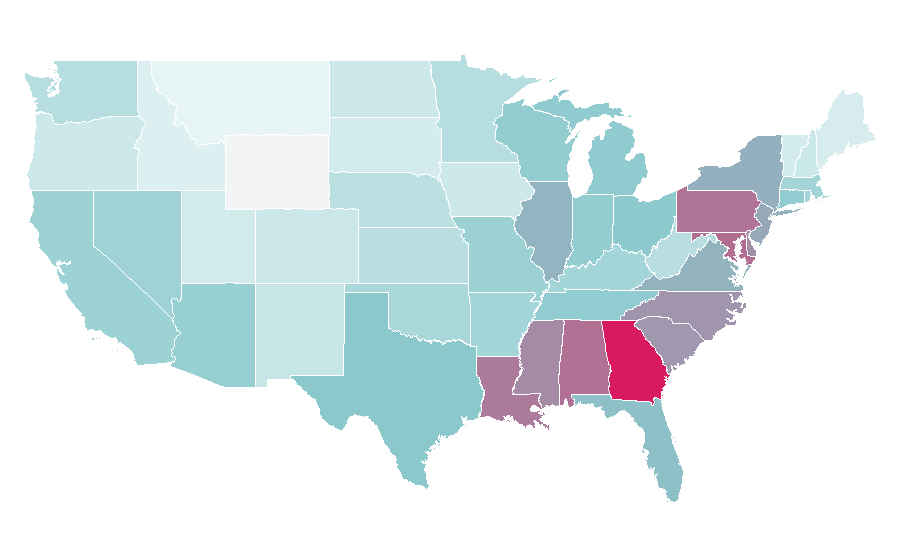 Affinity by region — Lil Uzi Vert, United States