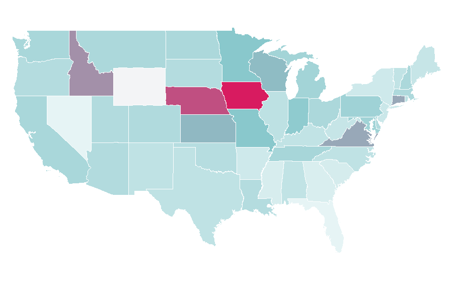 Affinity by region — Lila Rose, United States
