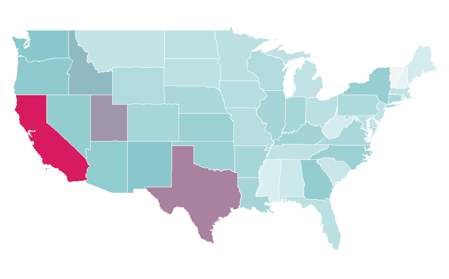 Affinity by region — Lilies, United States