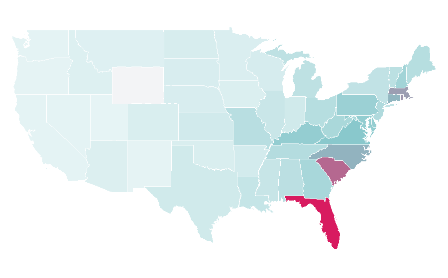 Affinity by region — Lilly Pulitzer, United States