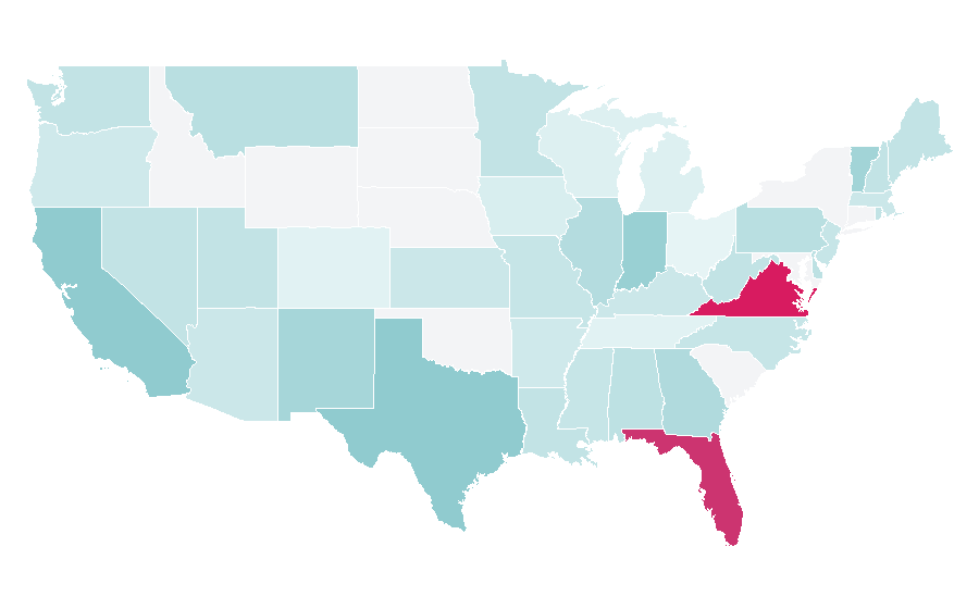Affinity by region — Lime (fruit), United States