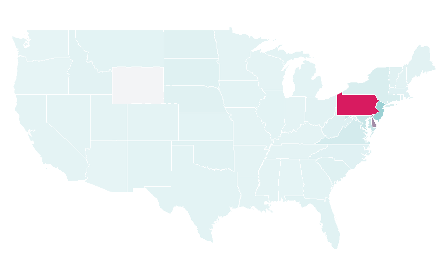 Affinity by region — Lincoln Financial Field, United States
