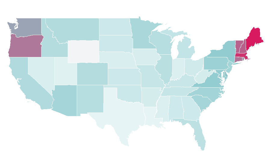 Affinity by region — Line of Duty, United States