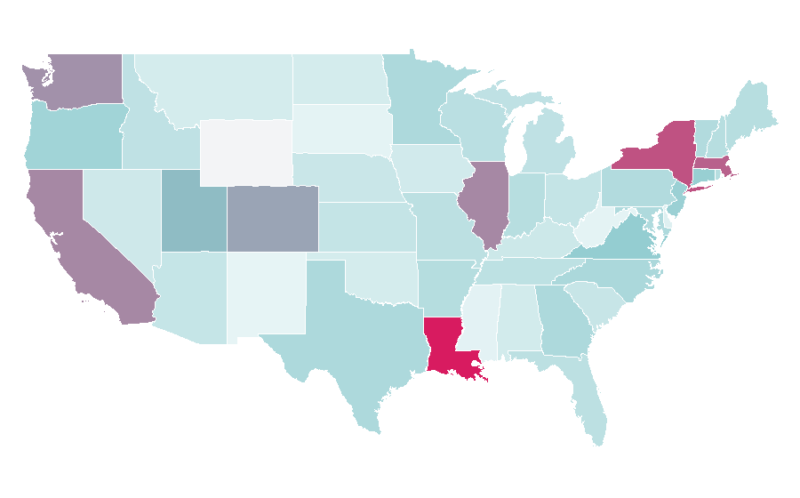 Affinity by region — Links (golf), United States