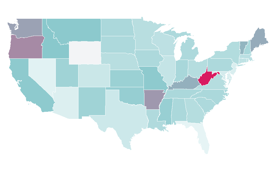 Affinity by region — Linoleum, United States