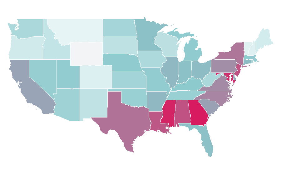 Affinität nach Region — Lip gloss, USA