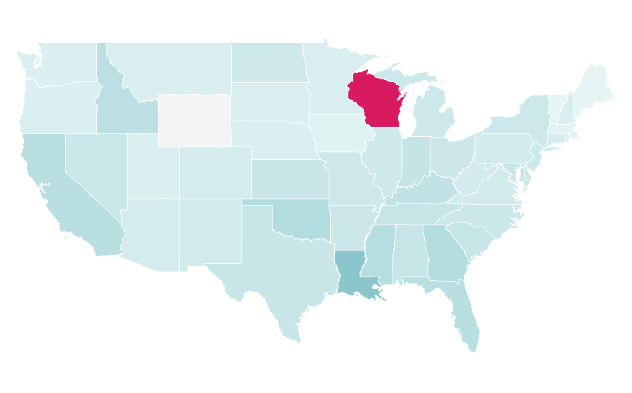 Affinität nach Region — Liquid, USA