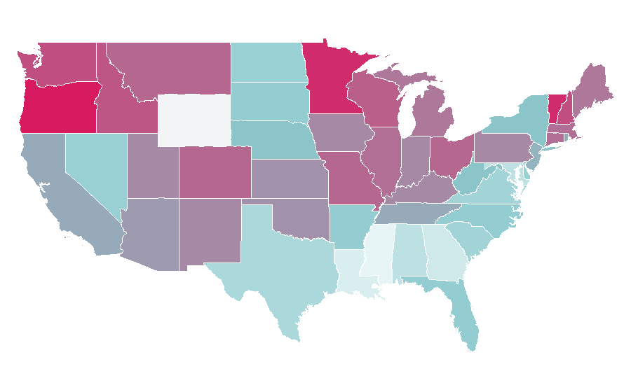 Affinity by region — Lisa Kudrow, United States