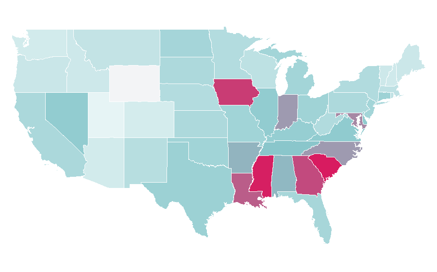 Affinity by region — Lisa Leslie, United States