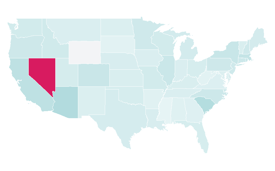 Affinity by region — Lisa Vanderpump, United States
