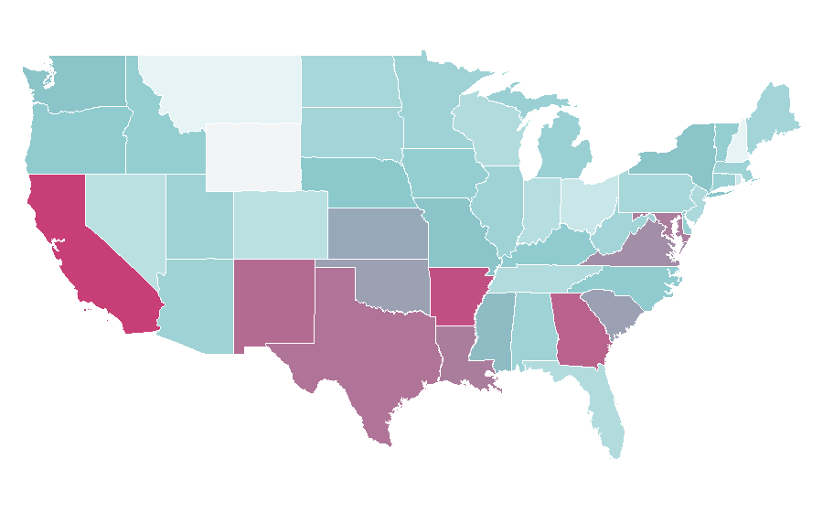 Affinity by region — Literacy, United States