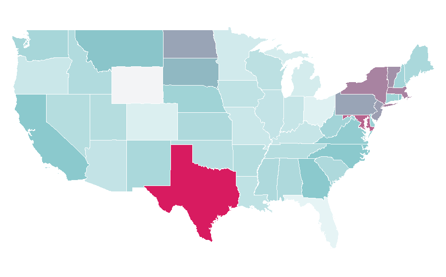 Affinity by region — Literary criticism, United States