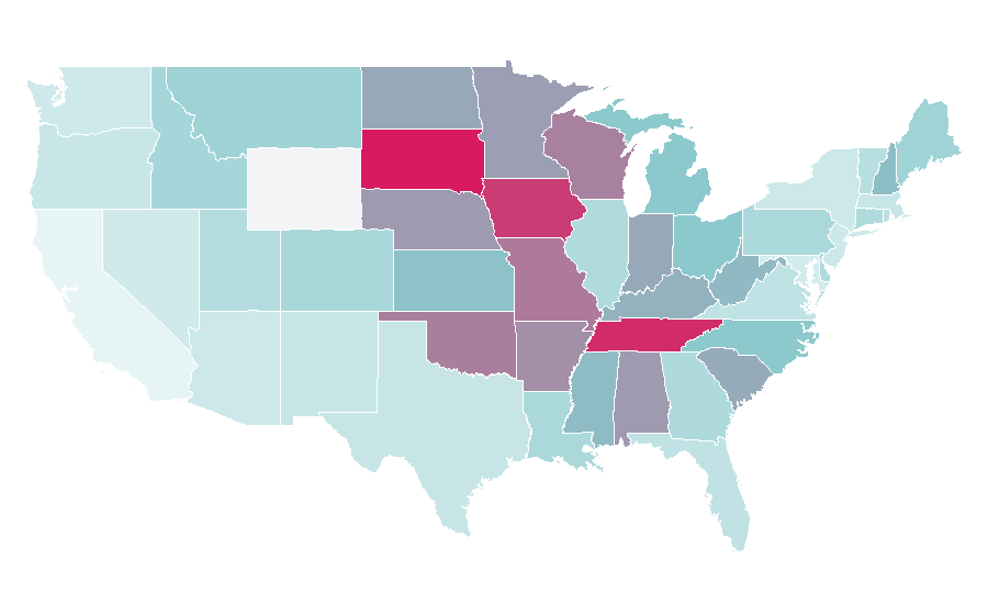 Affinity by region — Little Big Town, United States