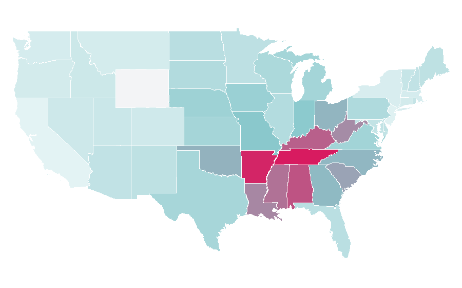 Affinity by region — Little Debbie, United States