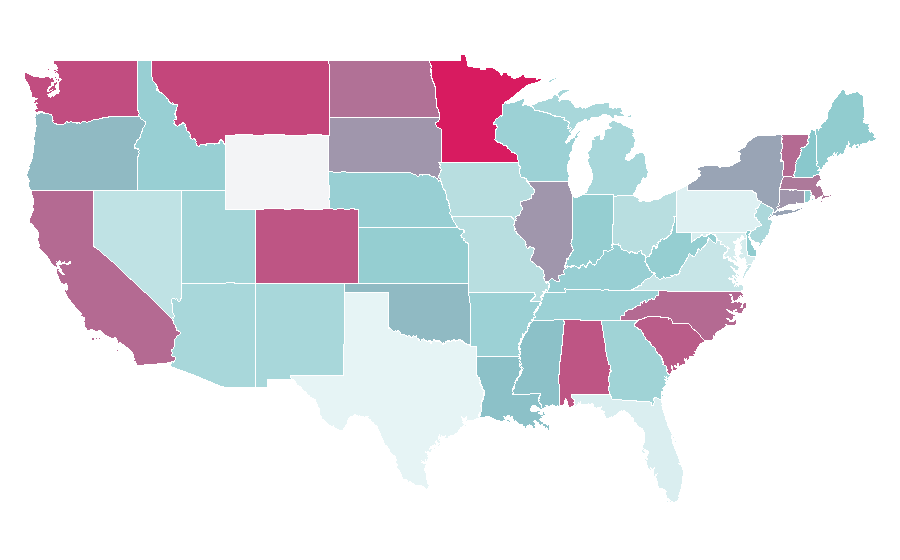 Affinity by region — Little Giraffe, United States
