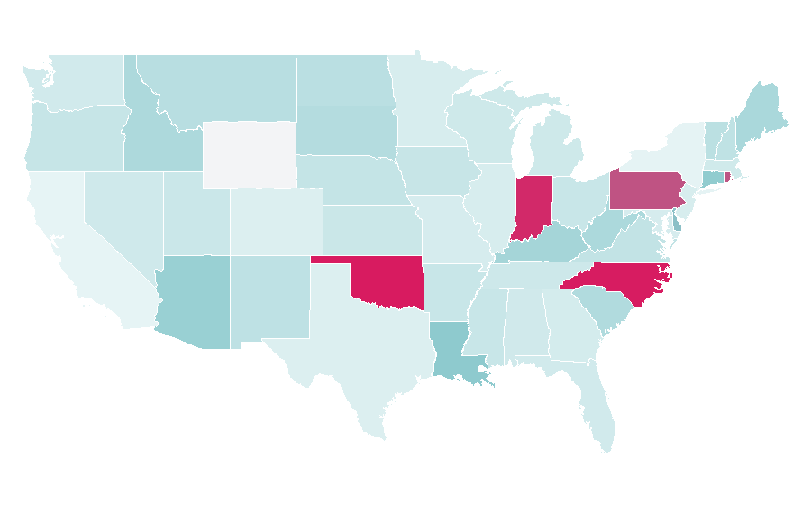 Affinity by region — Little League Softball World Series, United States