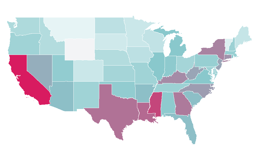 Affinity by region — Little Red Riding Hood, United States