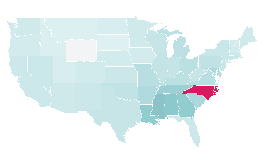 Affinity by region — Little Richard, United States