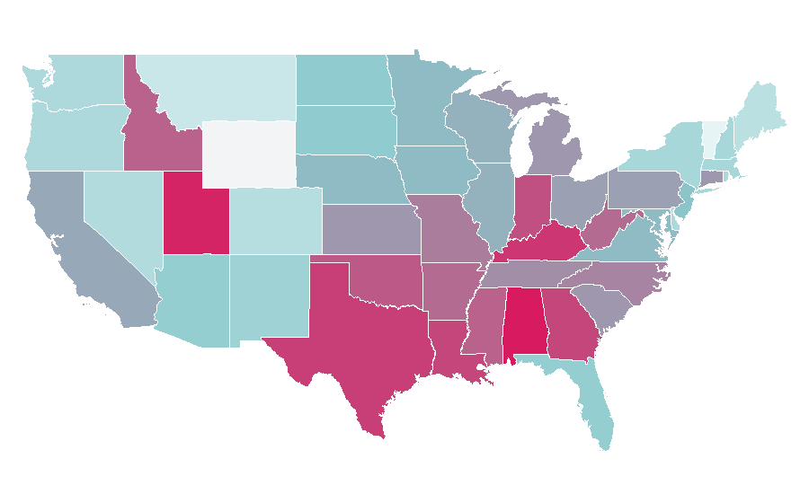 Affinity by region — Liv and Maddie, United States