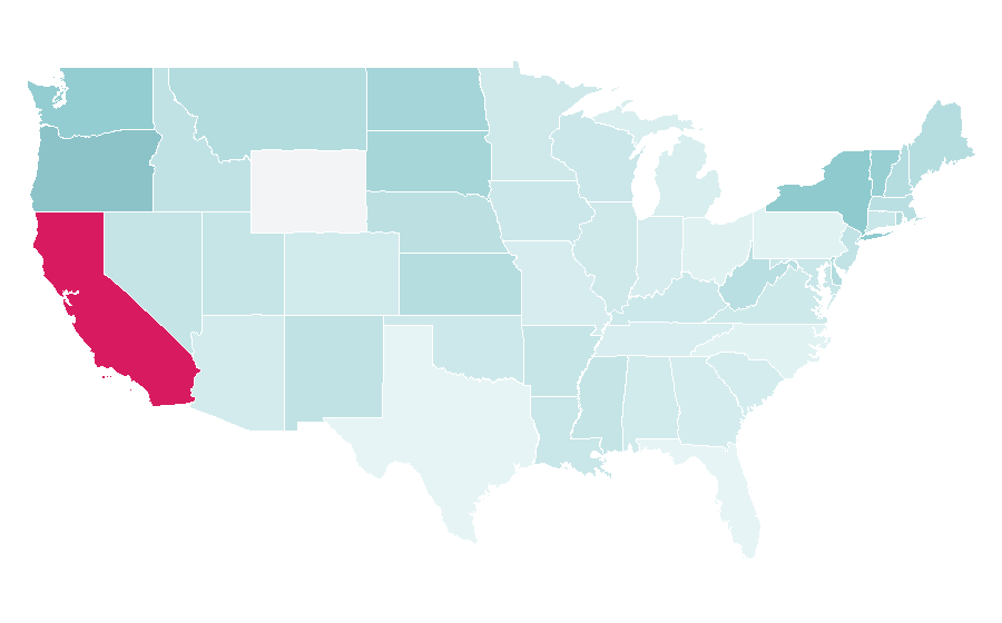 Affinity by region — Live house, United States