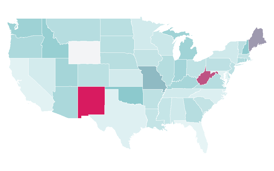 Affinity by region — LiveScience, United States
