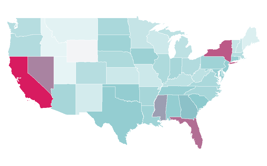 Affinity by region — Livestream, United States