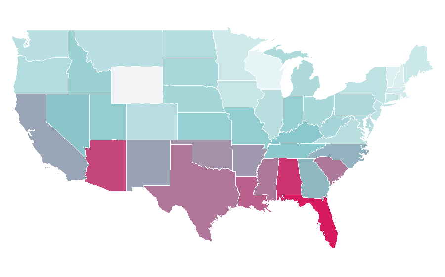 Affinity by region — Lizard, United States