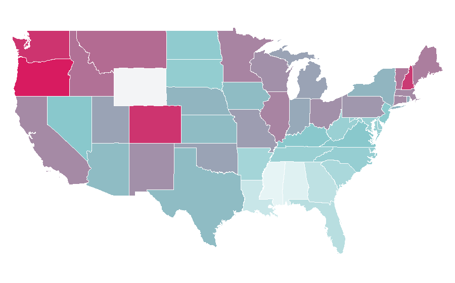 Affinity by region — Lizzy Caplan, United States