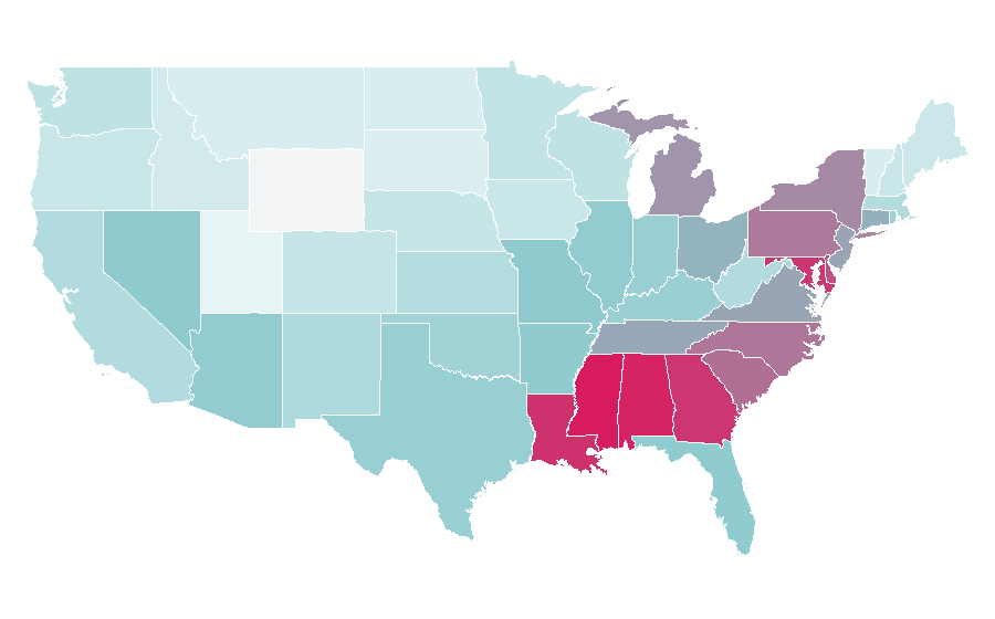 Affinity by region — LL Cool J, United States