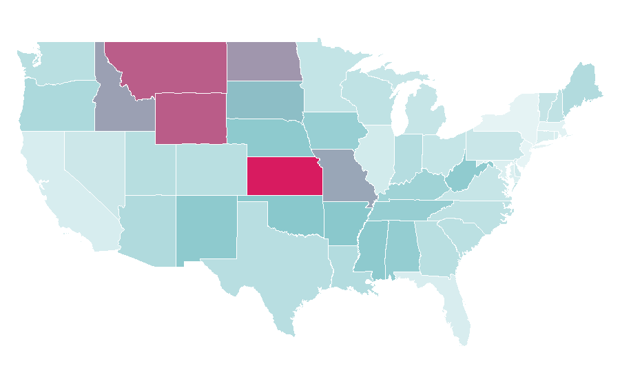 Affinity by region — LMC Truck, United States