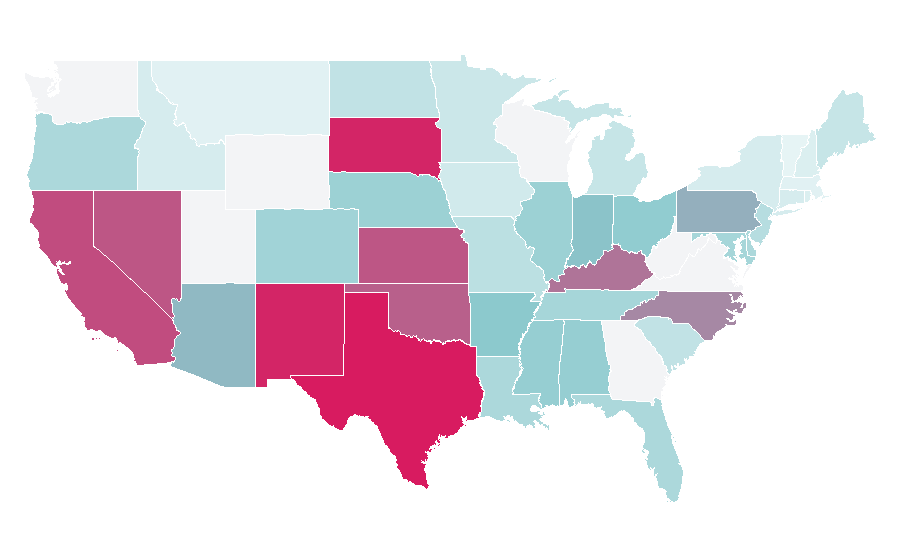 Affinity by region — Loathe, United States