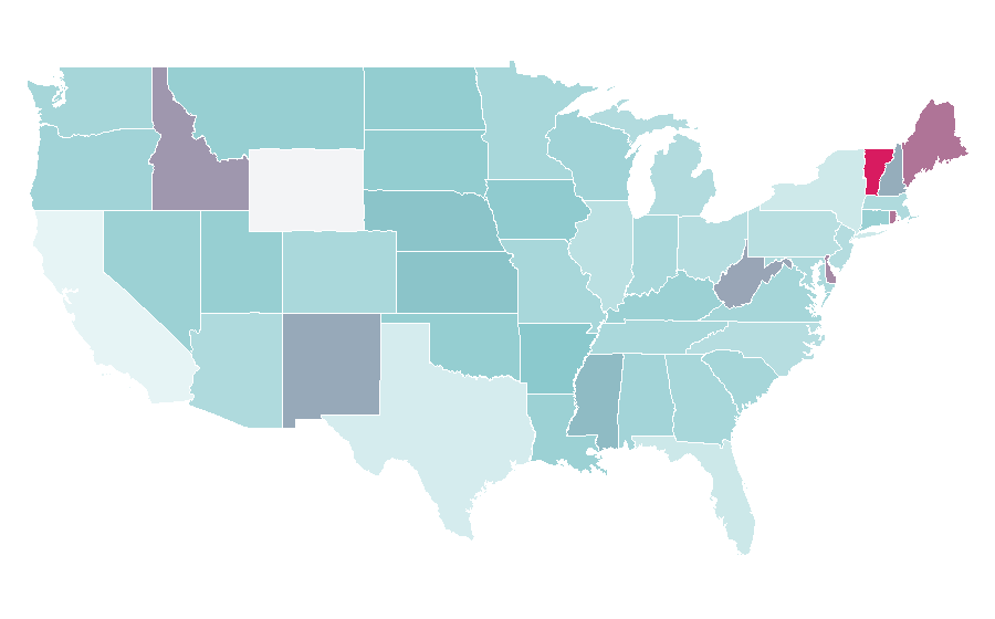 Affinity by region — Lobbying in the United States, United States