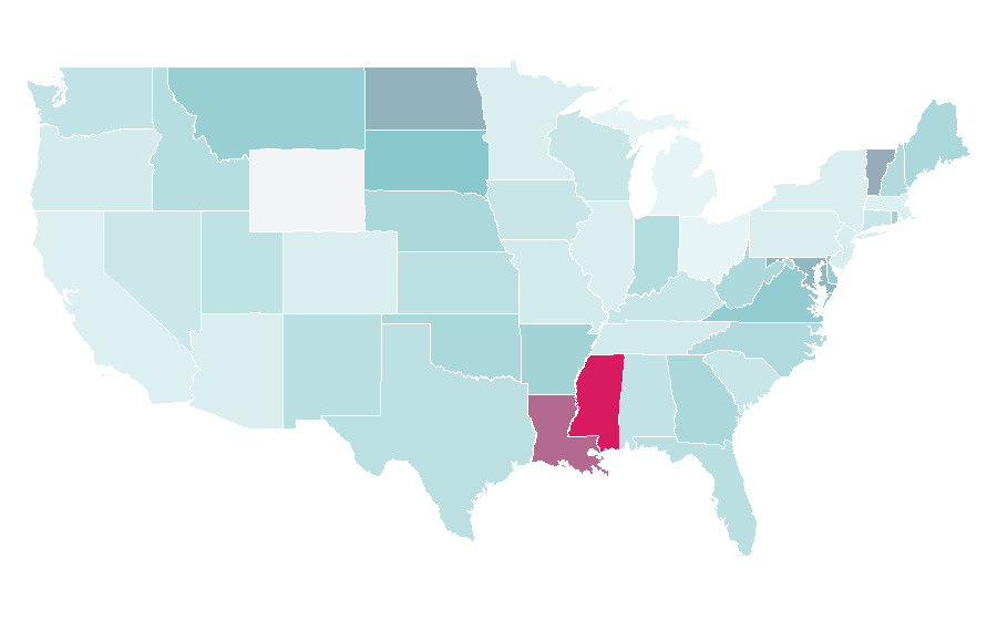 Affinity by region — Local area network, United States