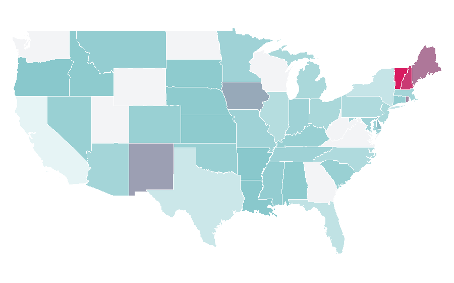 Affinity by region — Loir-et-Cher, United States