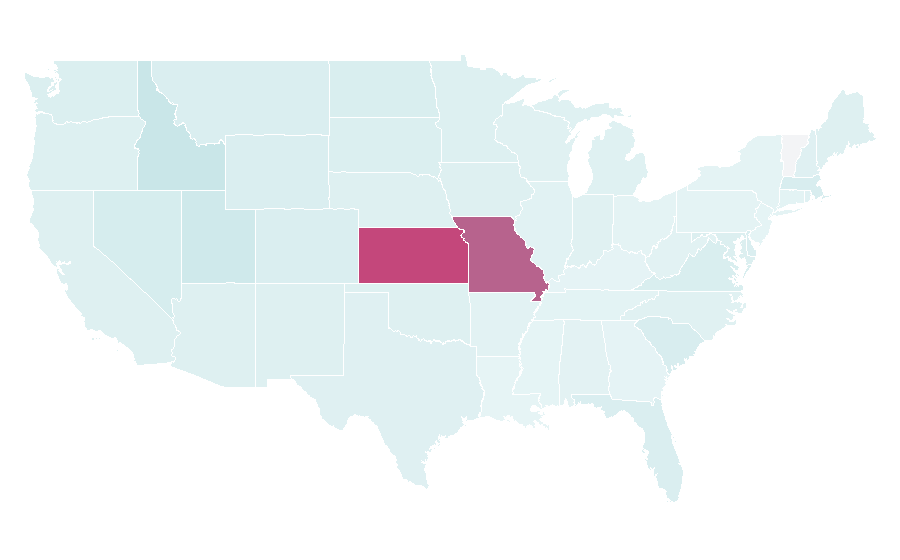 Affinity by region — Longboard (skateboard), United States