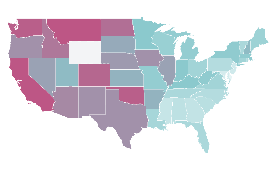 Affinity by region — Lord of War, United States
