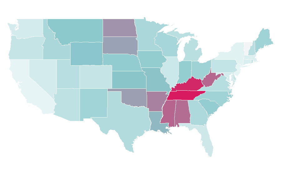 Affinity by region — Lorrie Morgan, United States