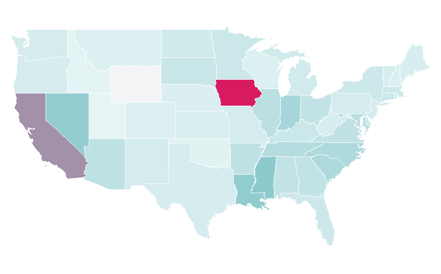 Affinity by region — Los Angeles Sparks, United States
