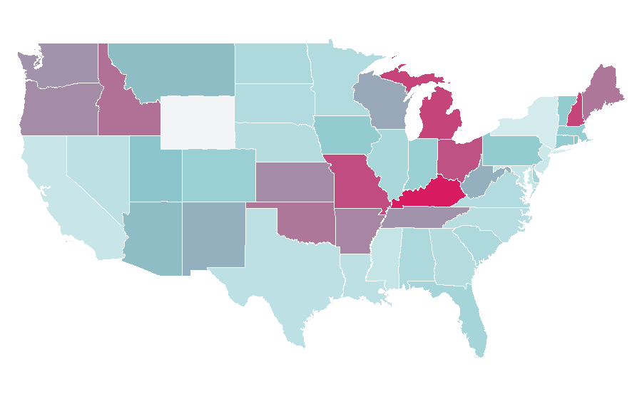 Affinity by region — Lost in Space, United States