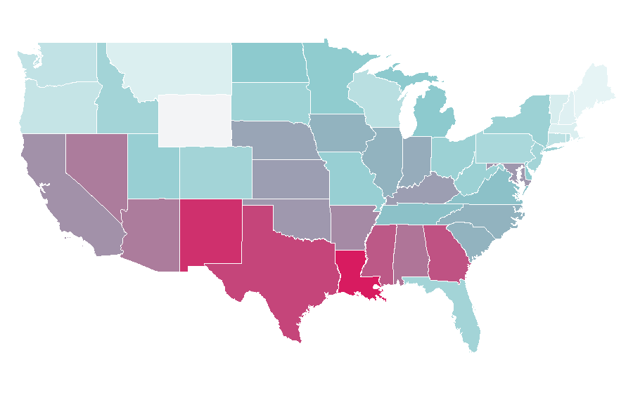 Affinity by region — Lotion, United States