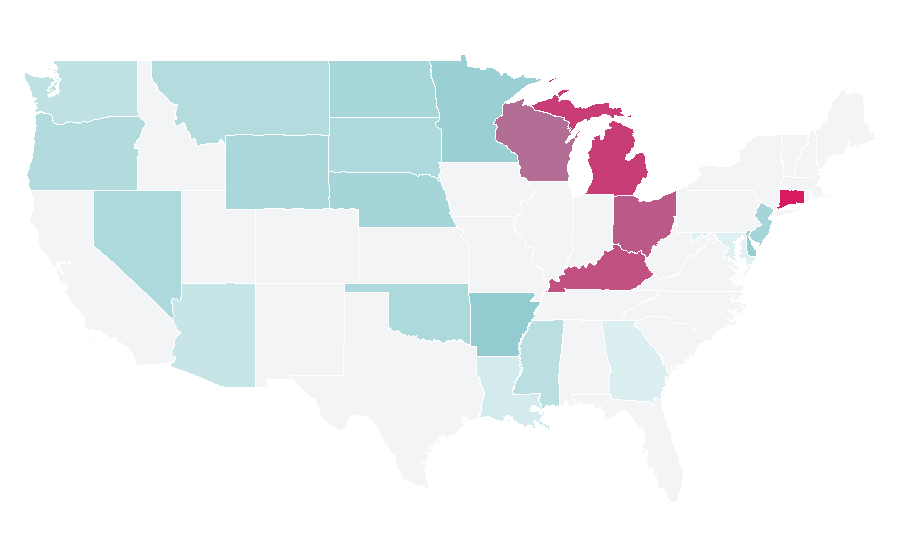 Affinity by region — Lou Gramm, United States