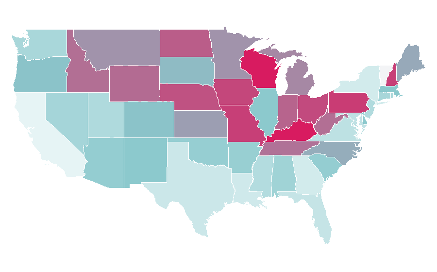 Affinity by region — Loudwire, United States
