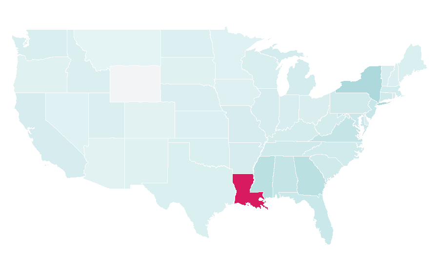 Affinity by region — Louis Armstrong, United States