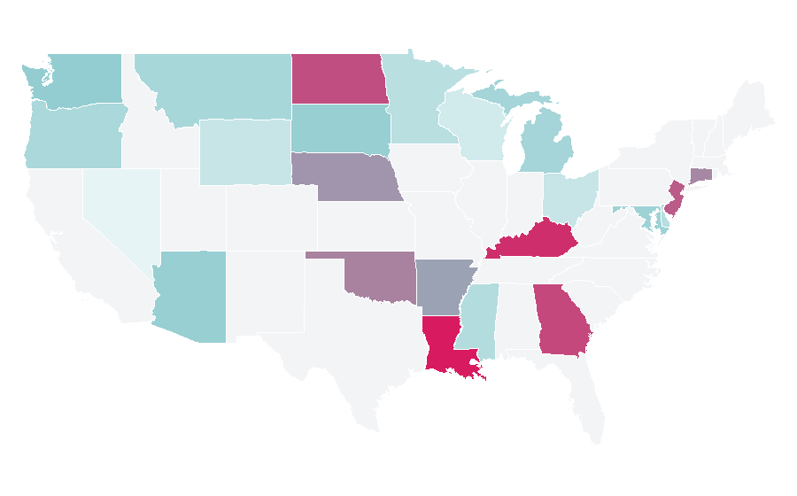 Affinity by region — Louis XIV, United States