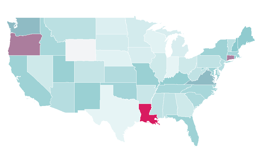Affinity by region — Louis XV of France, United States
