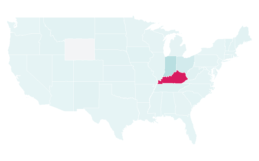 Affinity by region — Louisville Bats, United States