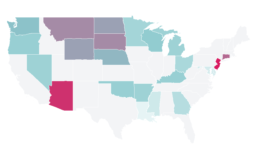 Affinity by region — Love & Other Drugs, United States